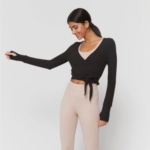 Spiritual Gangster Ballet Rib Wrap Sweater